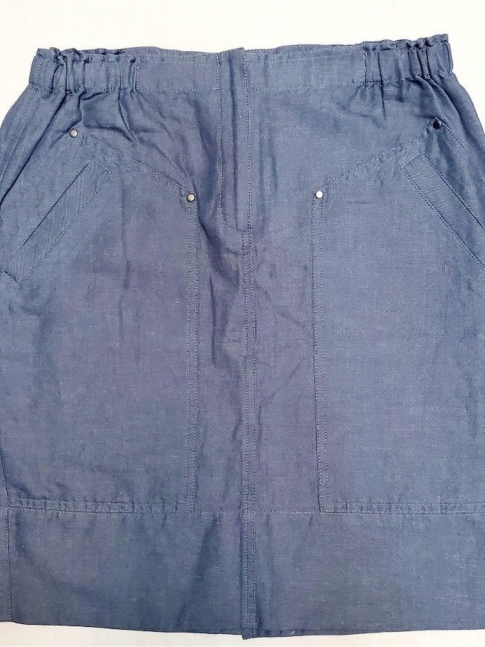 Elliott Lauren Denim Flat Waist Skirt Size 6